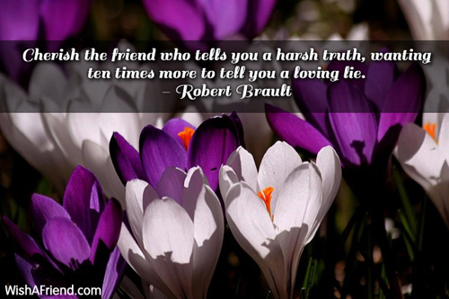 friendship-Cherish the friend who tells