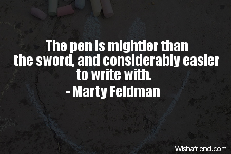 funny-The pen is mightier than