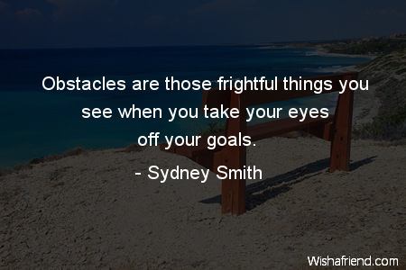 goals-Obstacles are those frightful things