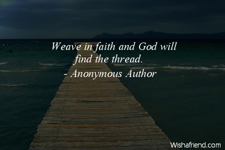 god-Weave in faith and God