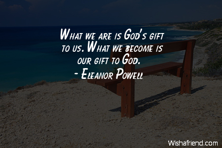 god-What we are is God's