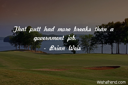 golf-That putt had more breaks