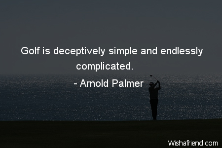 golf-Golf is deceptively simple and