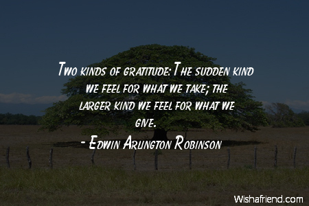 gratitude-Two kinds of gratitude: The