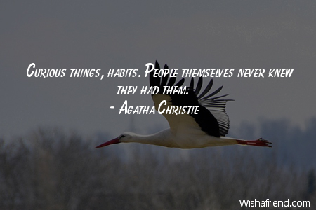 habits-Curious things, habits. People themselves