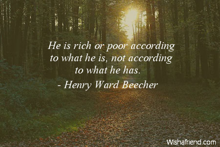 happy-He is rich or poor