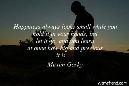 happy-Happiness always looks small while