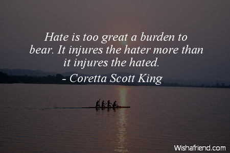 hate-Hate is too great a