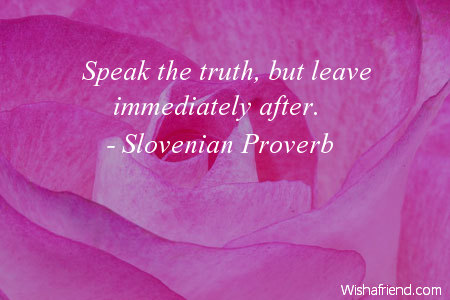 honesty-Speak the truth, but leave