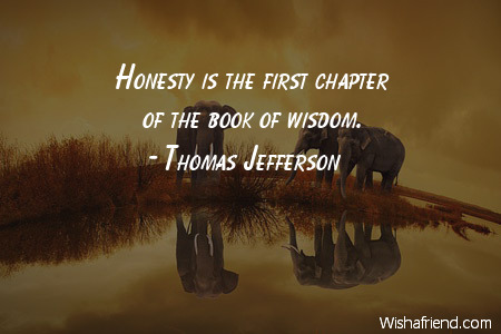 honesty-Honesty is the first chapter