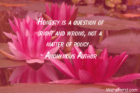 honesty-Honesty is a question of
