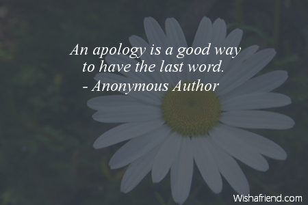 iamsorry-An apology is a good