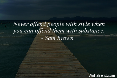 insults-Never offend people with style