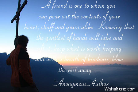 kindness-A friend is one to
