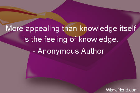 knowledge-More appealing than knowledge itself