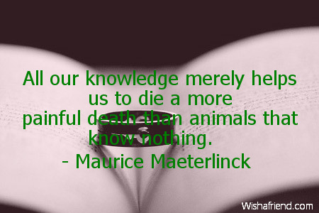 knowledge-All our knowledge merely helps