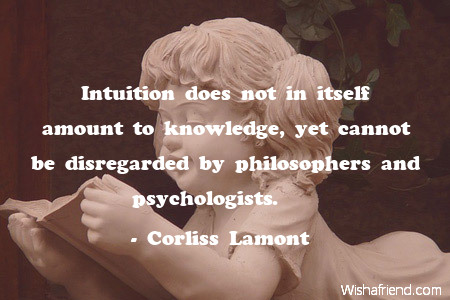 knowledge-Intuition does not in itself