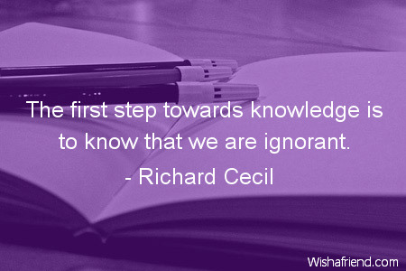 knowledge-The first step towards knowledge