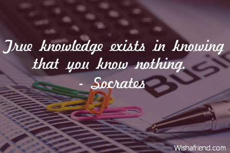 knowledge-True knowledge exists in knowing