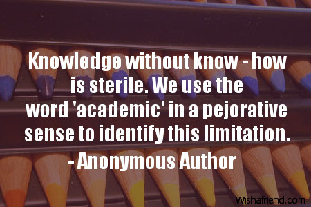 knowledge-Knowledge without know - how