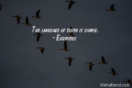 language-The language of truth is