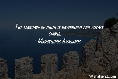 language-The language of truth is