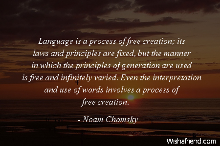 language-Language is a process of