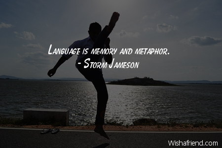 language-Language is memory and metaphor.