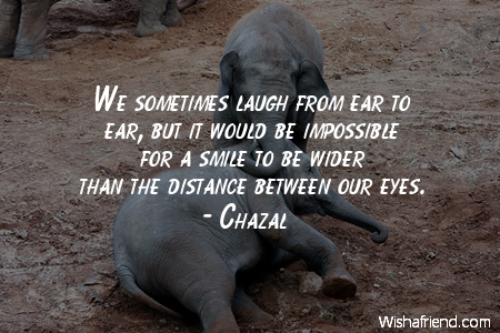 laughter-We sometimes laugh from ear