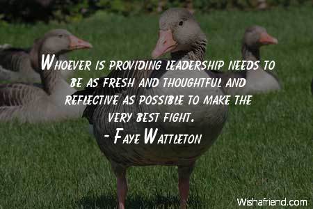 leadership-Whoever is providing leadership needs