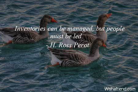 leadership-Inventories can be managed, but