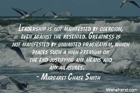 leadership-Leadership is not manifested by