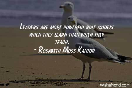 leadership-Leaders are more powerful role