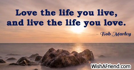 life-Love the life you live,