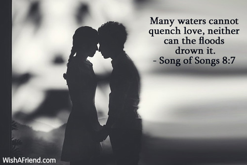 love-Many waters cannot quench love,