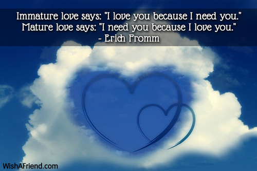 love-Immature love says: 