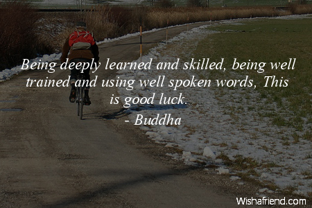 luck-Being deeply learned and skilled,