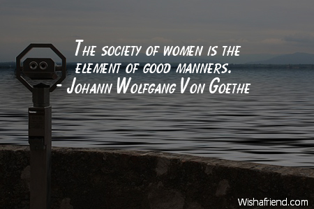 manners-The society of women is