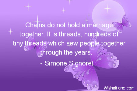 marriage-Chains do not hold a