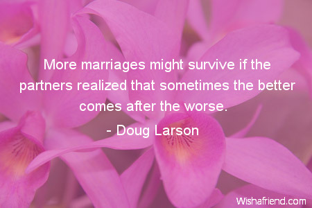 marriage-More marriages might survive if