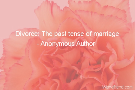 marriage-Divorce: The past tense of