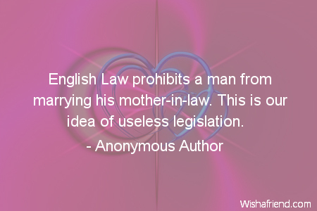 marriage-English Law prohibits a man