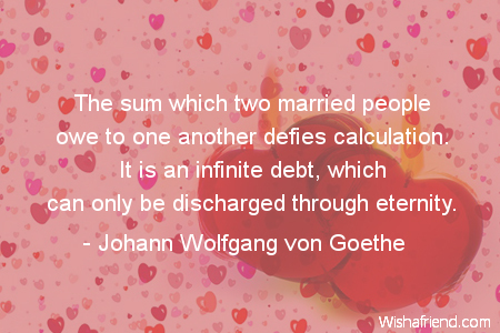 marriage-The sum which two married