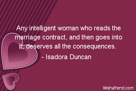 marriage-Any intelligent woman who reads