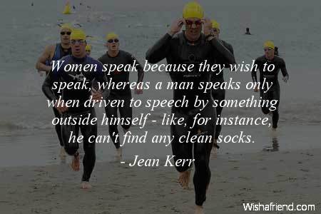 men-Women speak because they wish