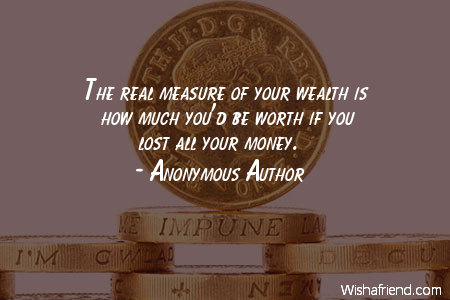 money-The real measure of your