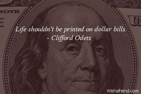money-Life shouldn't be printed on