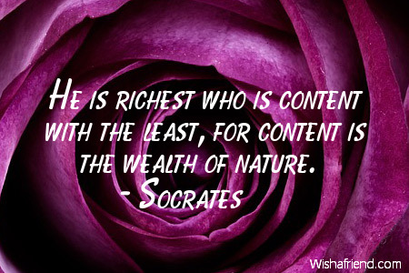 nature-He is richest who is