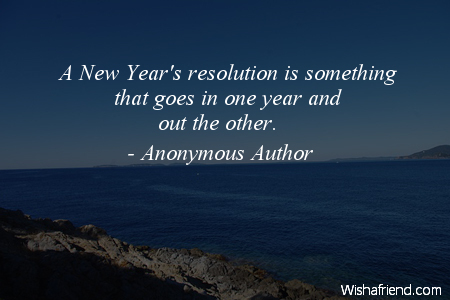 newyear-A New Year's resolution is