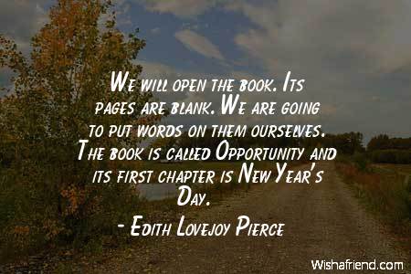 newyear-We will open the book.